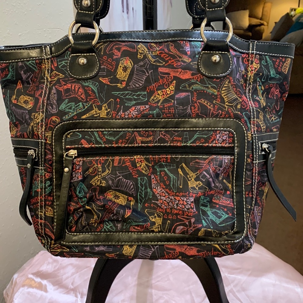 COPY - Sydney Love  Shoe & Boot Purse  Has a raincoat material type feel to it